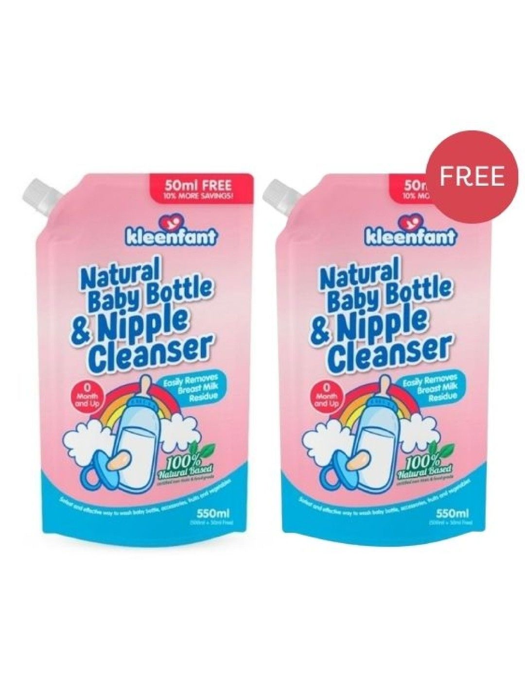 Kleenfant [Buy 1 Take 1] Natural Baby Bottle and N edamama